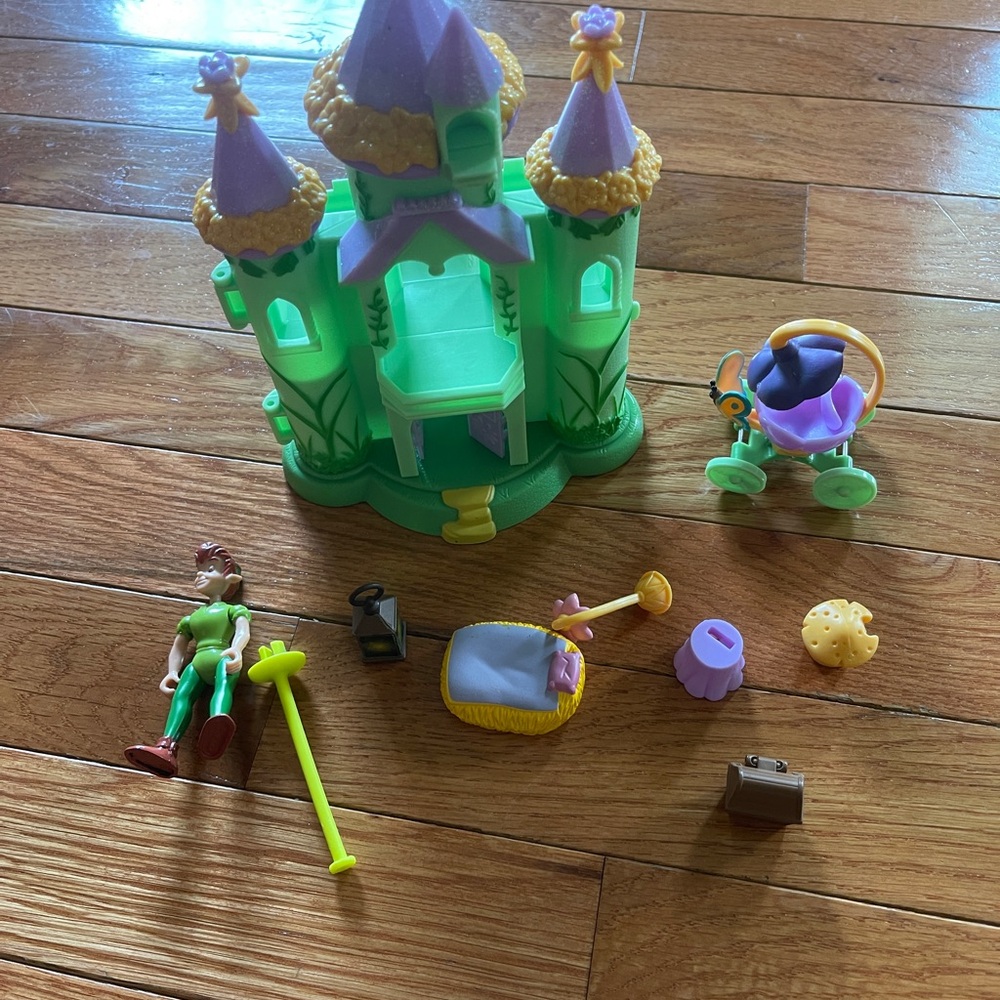 Tinkerbell micro Set Green and Purple Castle Playset
